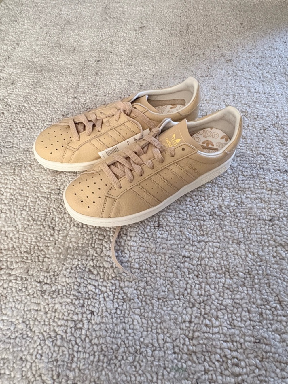 adidas Women's Tan Earlham Leather Sneakers